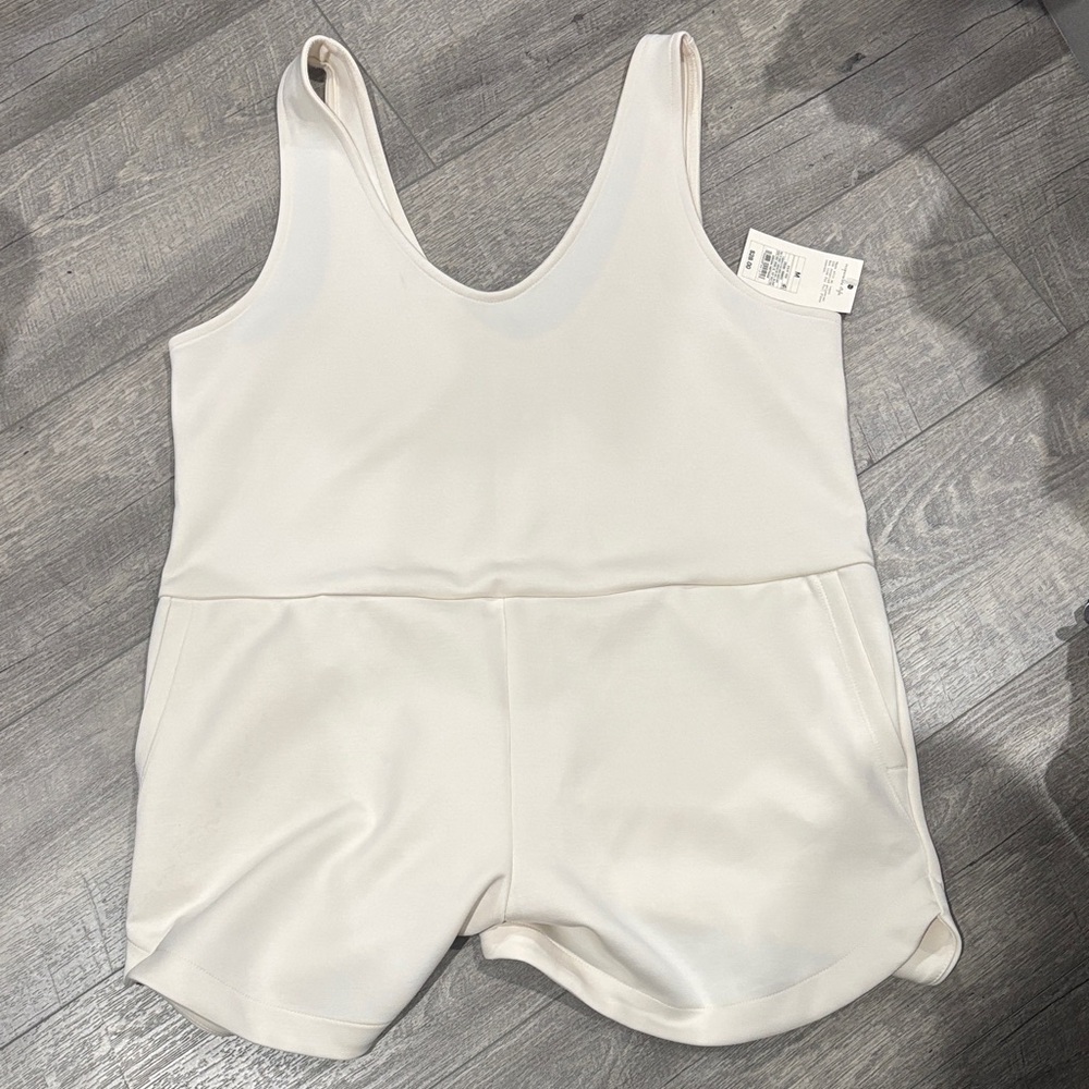 a new day Cream Sleeveless Romper